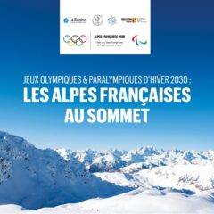 Affiche d'annonce des JO d'hiver 2030 dans les Alpes du Sud !