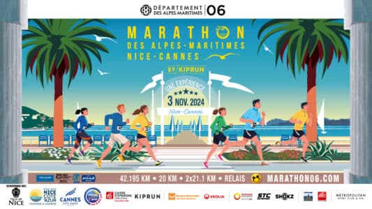 Affiche Marathon des Alpes-Maritimes Nice Cannes 2024