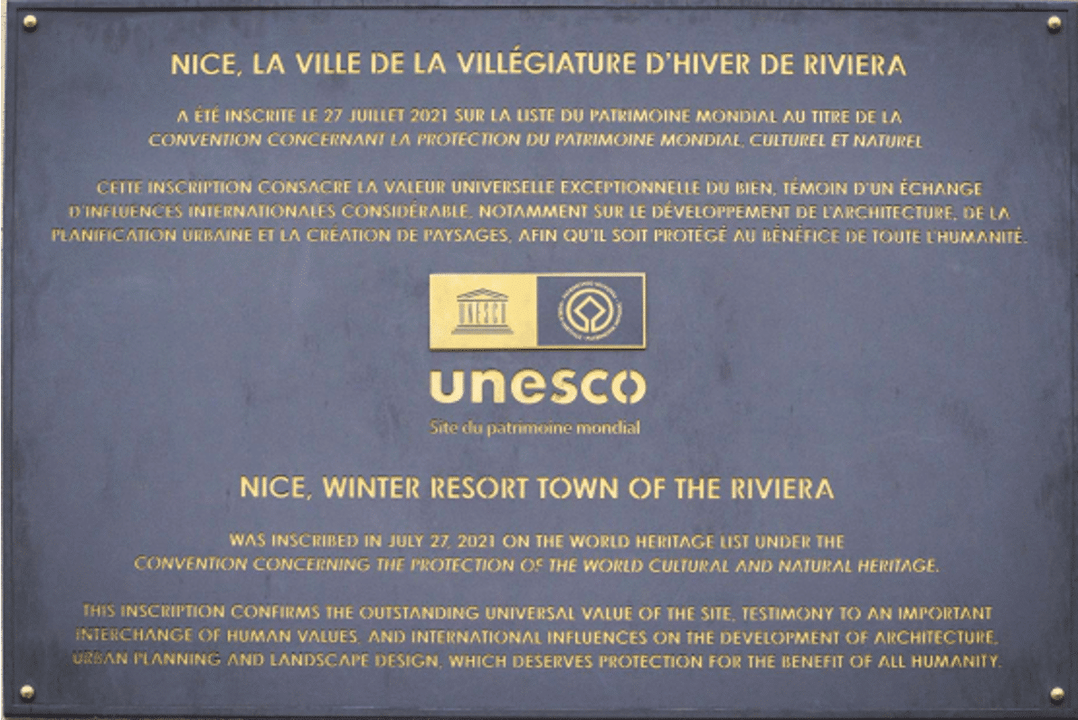 Plaque UNESCO