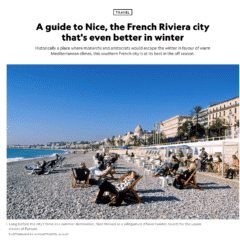 Extrait parution Nice dans National Geographic Traveller UK